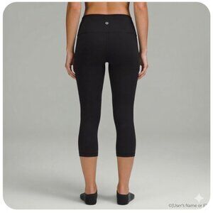 Lululemon Wunder Under Crop III Black Full-On Luon Yoga Mid Rise 21" Leggings 4